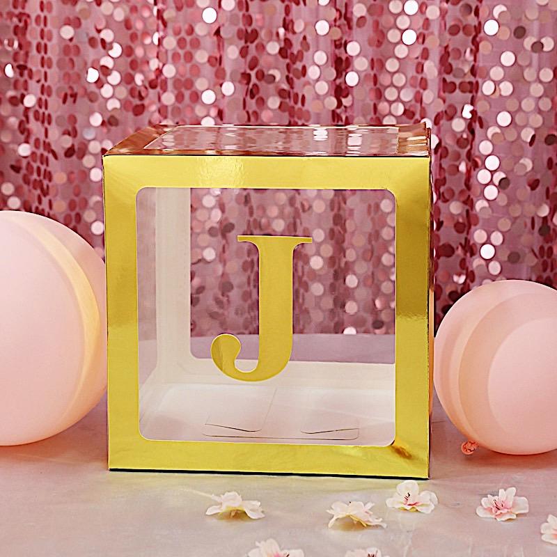 4 pcs 5" tall Letters Stickers Backdrop Decorations - Gold
