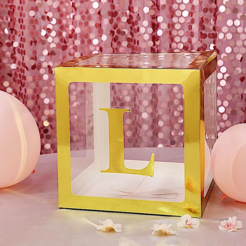 4 pcs 5" tall Letters Stickers Backdrop Decorations - Gold