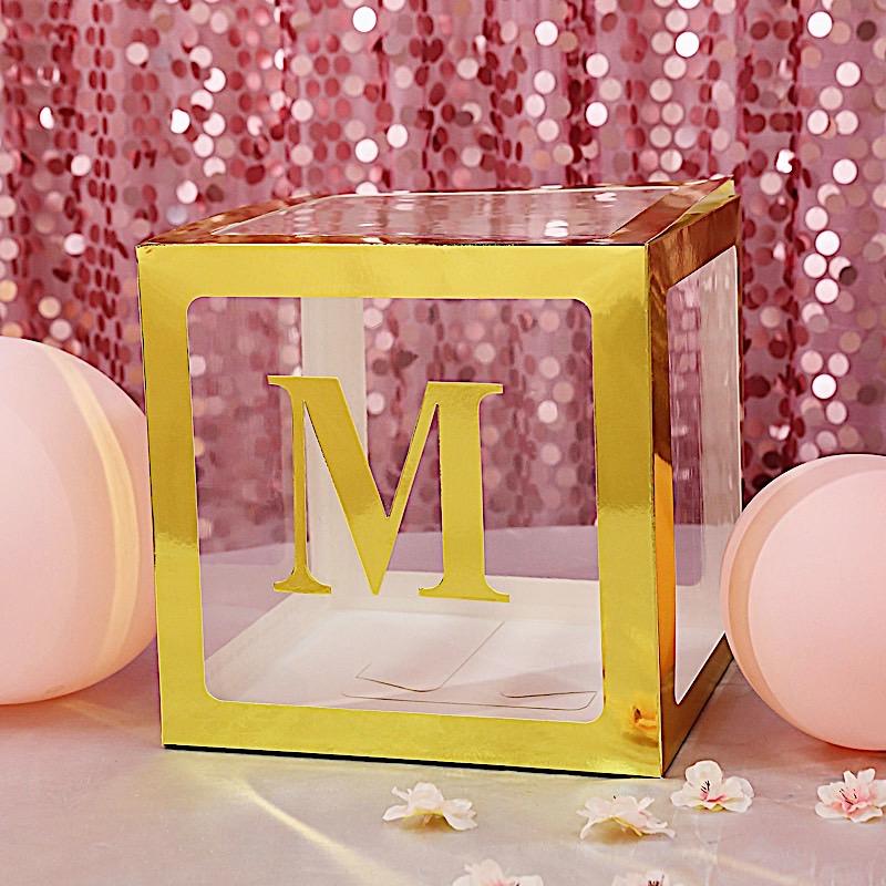 4 pcs 5" tall Letters Stickers Backdrop Decorations - Gold