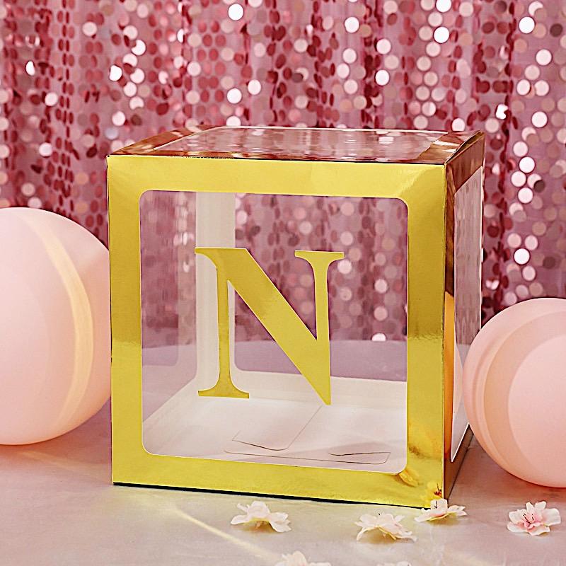 4 pcs 5" tall Letters Stickers Backdrop Decorations - Gold