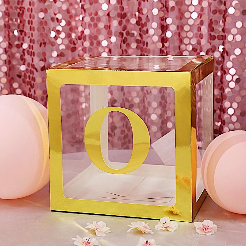 4 pcs 5" tall Letters Stickers Backdrop Decorations - Gold