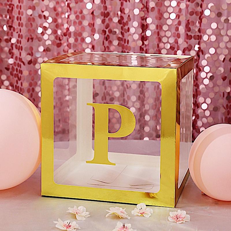 4 pcs 5" tall Letters Stickers Backdrop Decorations - Gold