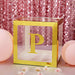 4 pcs 5" tall Letters Stickers Backdrop Decorations - Gold