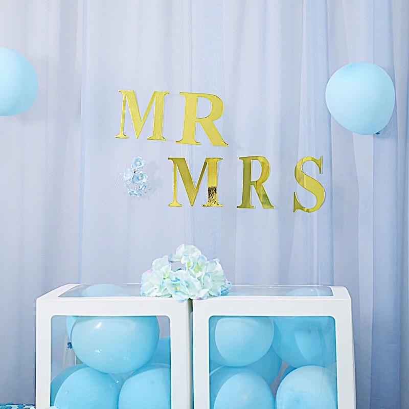 4 pcs 5" tall Letters Stickers Backdrop Decorations - Gold