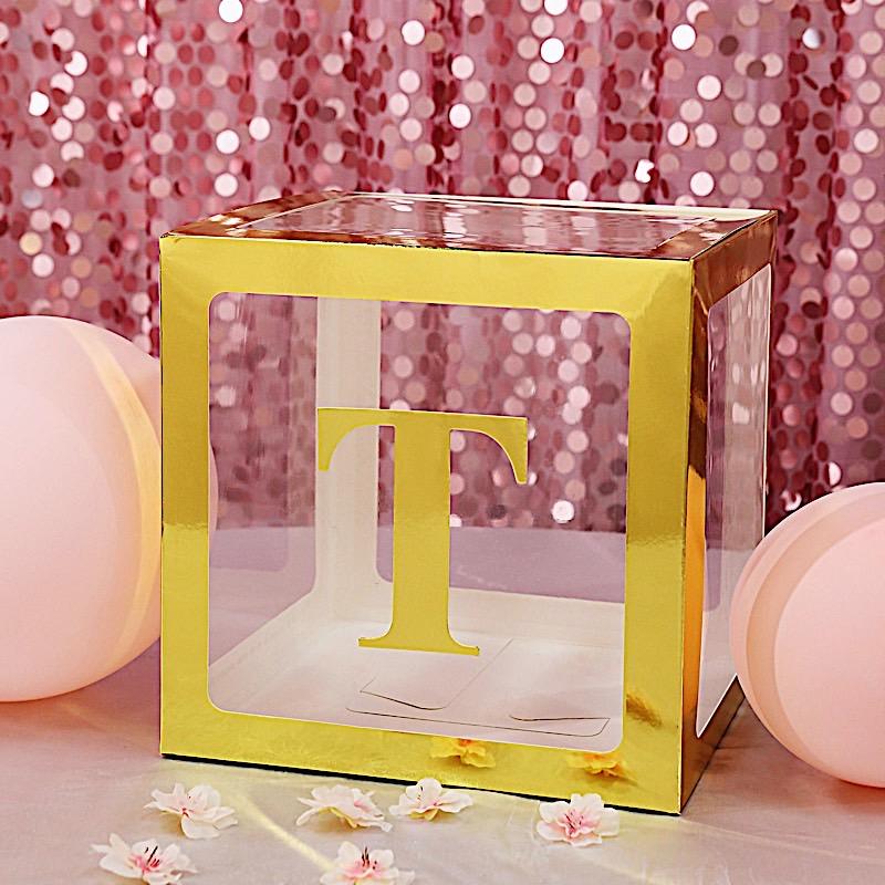 4 pcs 5" tall Letters Stickers Backdrop Decorations - Gold