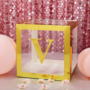 4 pcs 5" tall Letters Stickers Backdrop Decorations - Gold