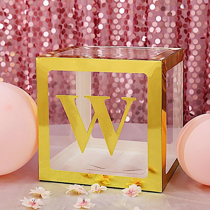 4 pcs 5" tall Letters Stickers Backdrop Decorations - Gold