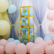 4 pcs 5" tall Letters Stickers Backdrop Decorations - Gold