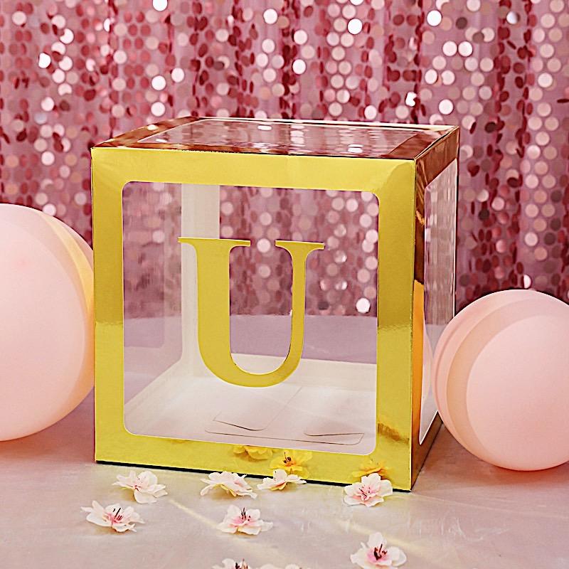 4 pcs 5" tall Letters Stickers Backdrop Decorations - Gold