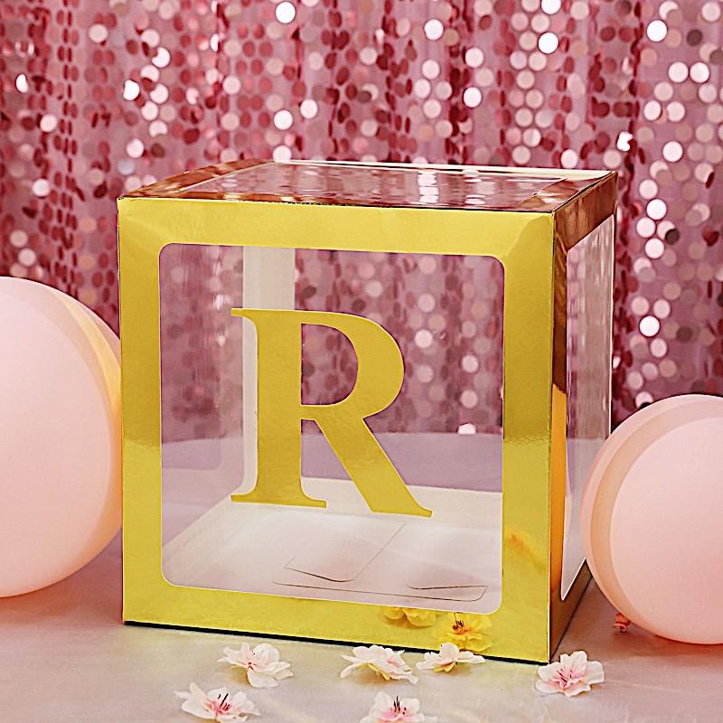 4 pcs 5" tall Letters Stickers Backdrop Decorations - Gold