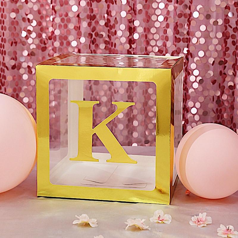 4 pcs 5" tall Letters Stickers Backdrop Decorations - Gold