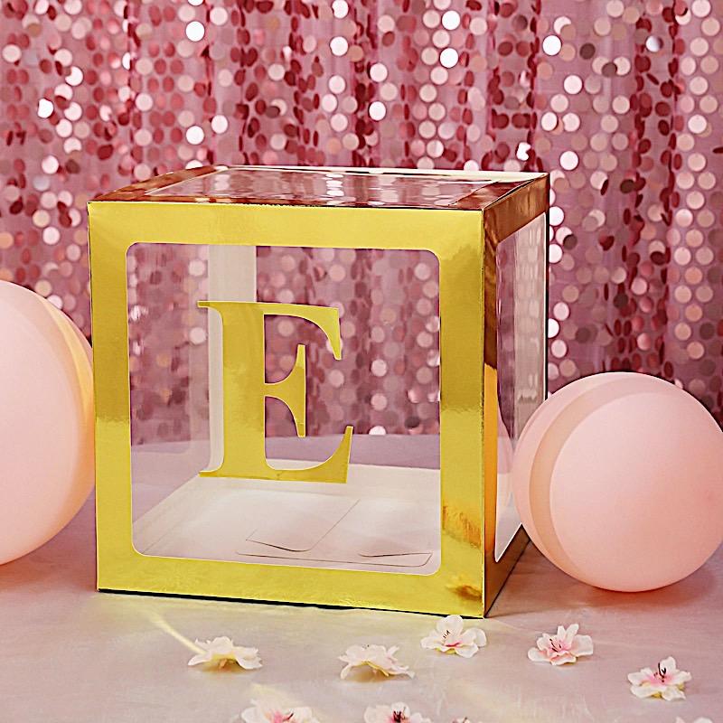 4 pcs 5" tall Letters Stickers Backdrop Decorations - Gold