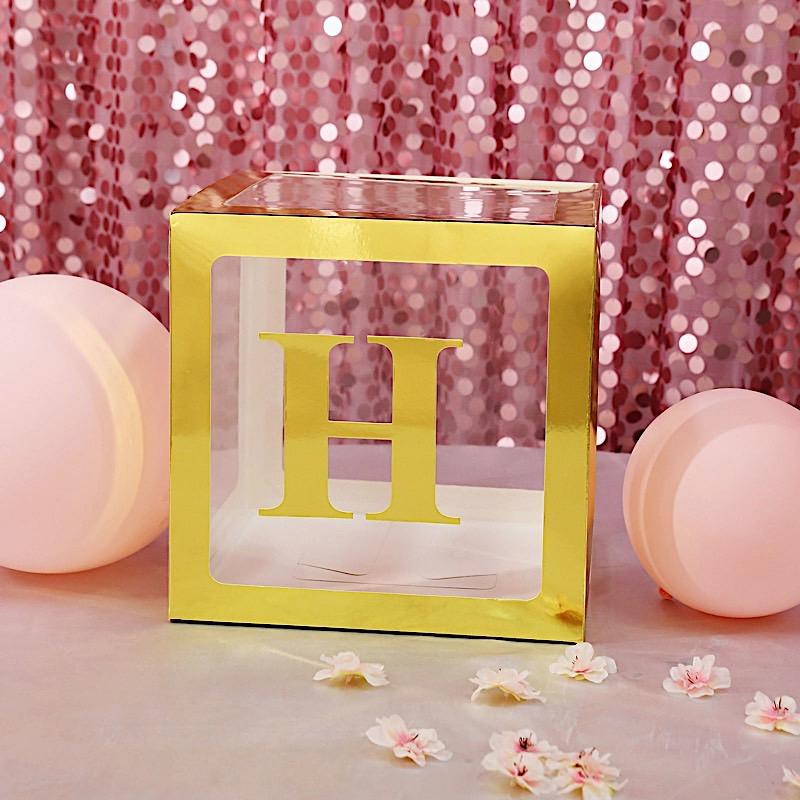 4 pcs 5" tall Letters Stickers Backdrop Decorations - Gold