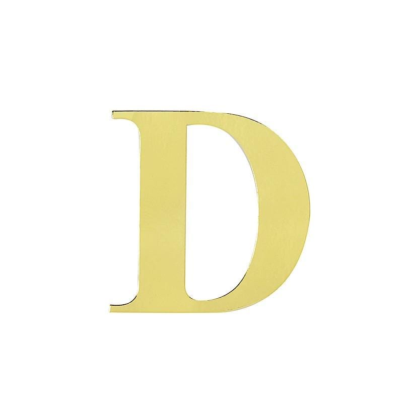 4 pcs 5" tall Letters Stickers Backdrop Decorations - Gold PAP_001_5_GOLD_D