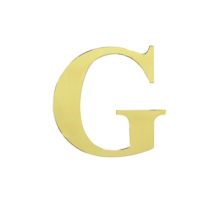 4 pcs 5" tall Letters Stickers Backdrop Decorations - Gold PAP_001_5_GOLD_G