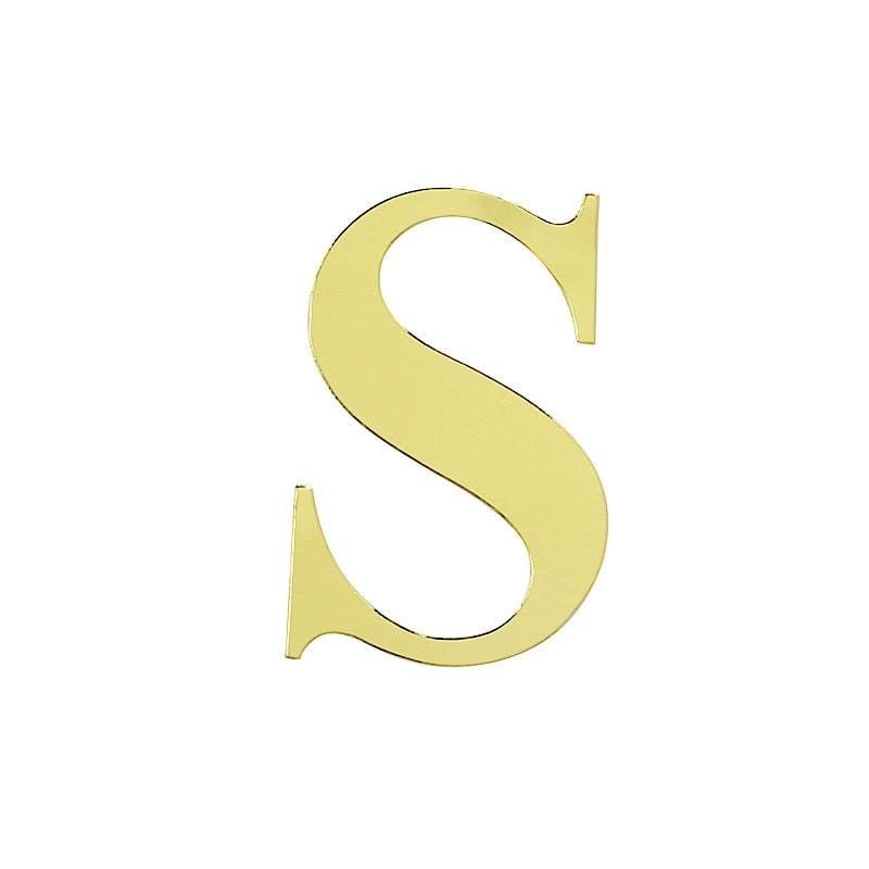 4 pcs 5" tall Letters Stickers Backdrop Decorations - Gold PAP_001_5_GOLD_S