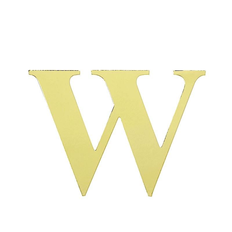 4 pcs 5" tall Letters Stickers Backdrop Decorations - Gold PAP_001_5_GOLD_W