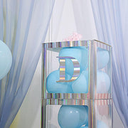 4 pcs 5" tall Letters Stickers Backdrop Decorations - Iridescent