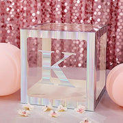 4 pcs 5" tall Letters Stickers Backdrop Decorations - Iridescent