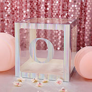 4 pcs 5" tall Letters Stickers Backdrop Decorations - Iridescent