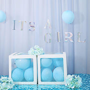 4 pcs 5" tall Letters Stickers Backdrop Decorations - Iridescent