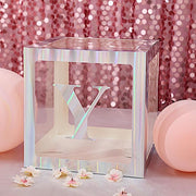 4 pcs 5" tall Letters Stickers Backdrop Decorations - Iridescent