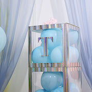 4 pcs 5" tall Letters Stickers Backdrop Decorations - Iridescent