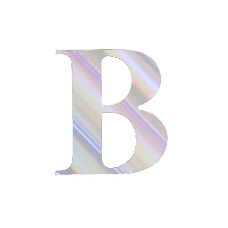 4 pcs 5" tall Letters Stickers Backdrop Decorations - Iridescent PAP_001_5_ABW_B
