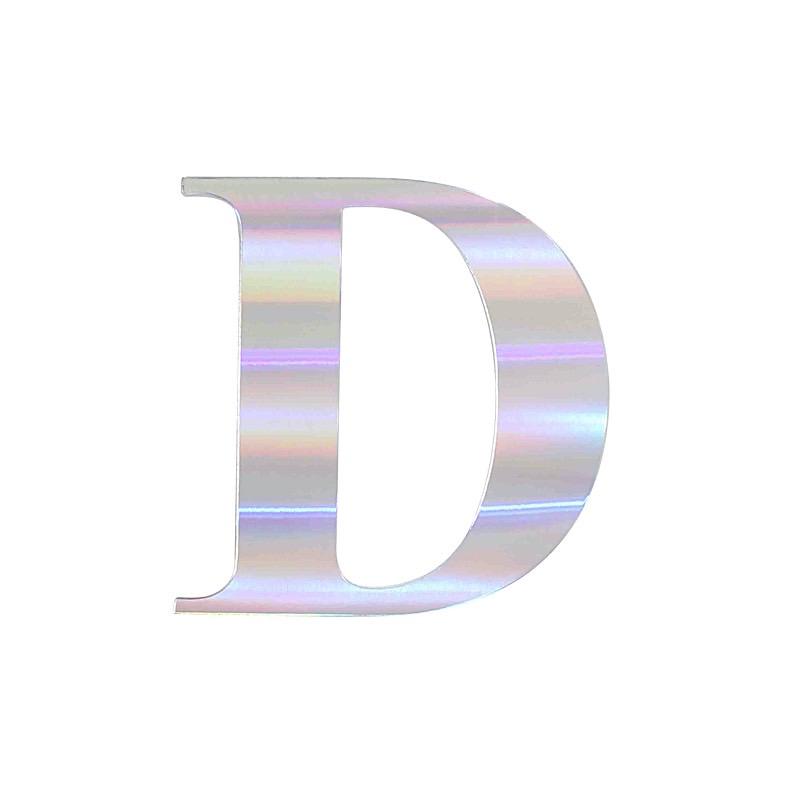4 pcs 5" tall Letters Stickers Backdrop Decorations - Iridescent PAP_001_5_ABW_D