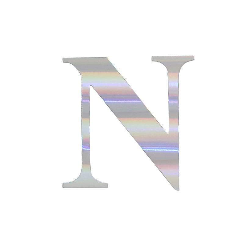 4 pcs 5" tall Letters Stickers Backdrop Decorations - Iridescent PAP_001_5_ABW_N