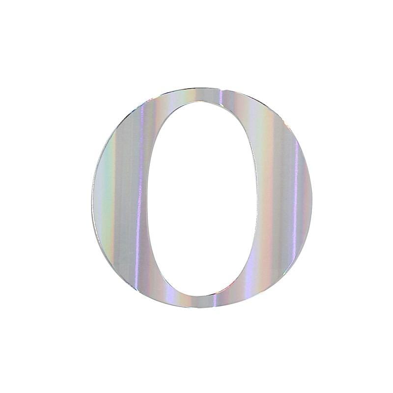 4 pcs 5" tall Letters Stickers Backdrop Decorations - Iridescent PAP_001_5_ABW_O