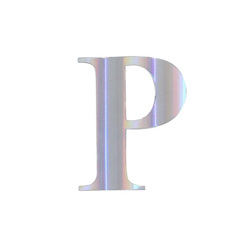 4 pcs 5" tall Letters Stickers Backdrop Decorations - Iridescent PAP_001_5_ABW_P