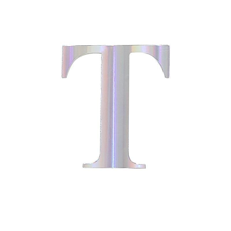 4 pcs 5" tall Letters Stickers Backdrop Decorations - Iridescent PAP_001_5_ABW_T