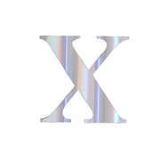 4 pcs 5" tall Letters Stickers Backdrop Decorations - Iridescent PAP_001_5_ABW_X