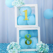 4 pcs 5" tall Numbers Stickers Backdrop Decorations - Gold