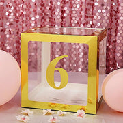 4 pcs 5" tall Numbers Stickers Backdrop Decorations - Gold