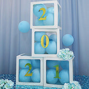 4 pcs 5" tall Numbers Stickers Backdrop Decorations - Gold