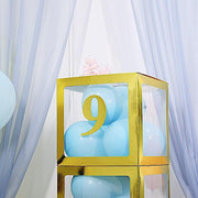 4 pcs 5" tall Numbers Stickers Backdrop Decorations - Gold