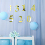 4 pcs 5" tall Numbers Stickers Backdrop Decorations - Gold
