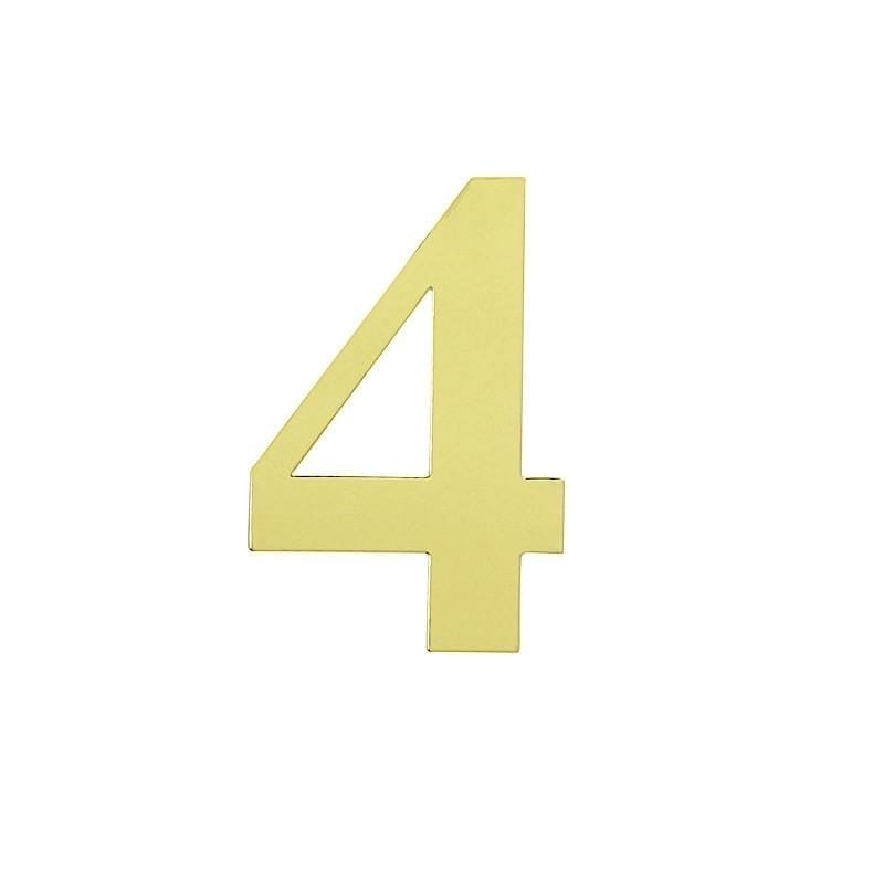 4 pcs 5" tall Numbers Stickers Backdrop Decorations - Gold PAP_001_5_GOLD_4