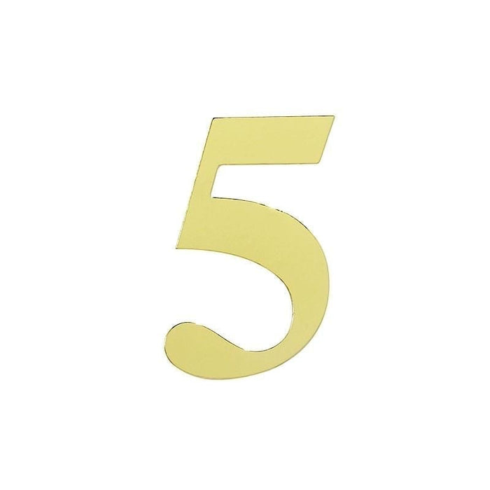 4 pcs 5" tall Numbers Stickers Backdrop Decorations - Gold PAP_001_5_GOLD_5