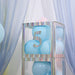 4 pcs 5" tall Numbers Stickers Backdrop Decorations - Iridescent