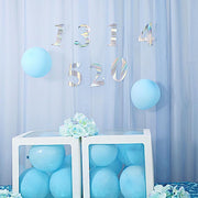 4 pcs 5" tall Numbers Stickers Backdrop Decorations - Iridescent