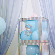 4 pcs 5" tall Numbers Stickers Backdrop Decorations - Iridescent