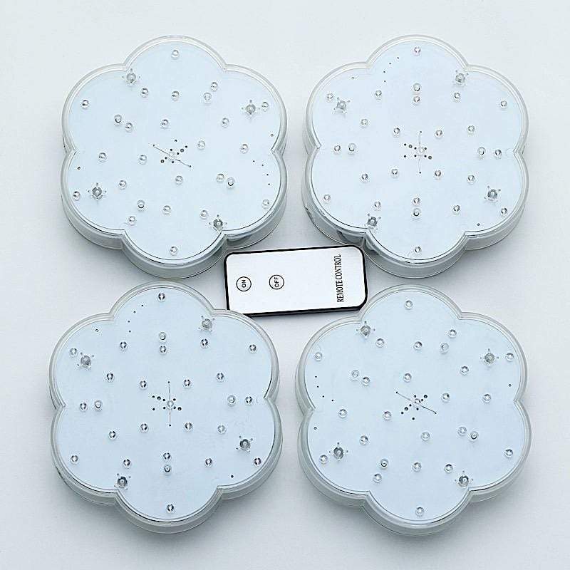 4 pcs 6" LED Vase Lights with Remote Control - White LED_RMT03_WHT