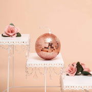 4 pcs 6" wide Glass Mirror Disco Balls Ornaments