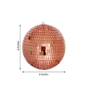 4 pcs 6" wide Glass Mirror Disco Balls Ornaments