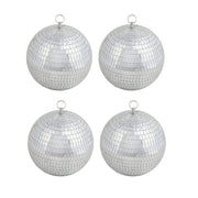 4 pcs 6" wide Glass Mirror Disco Balls Ornaments FOAM_BALL_MIR_06