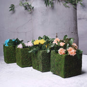 4 pcs 6"x6" Natural Moss Square Planter Boxes - Green MOSS_PLNT_024_6_GRN