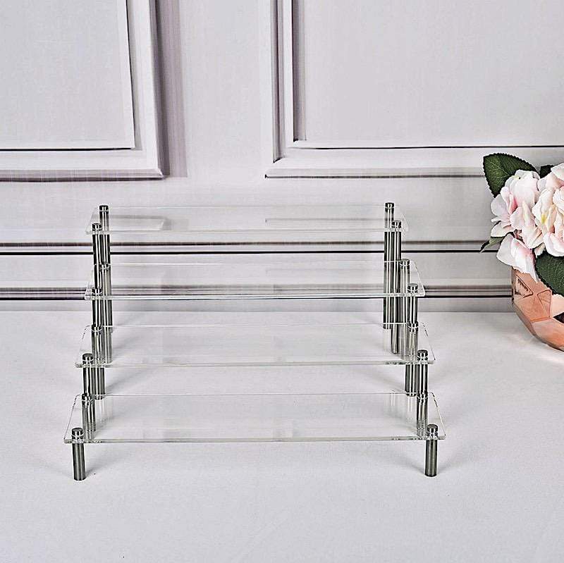 4 pcs Acrylic Cupcake Holders Dessert Stands Organizer Racks